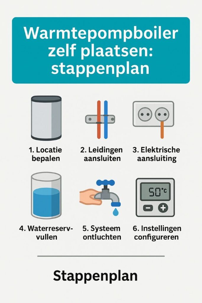 zelf waterleidingen aansluiten op warmtepompboiler