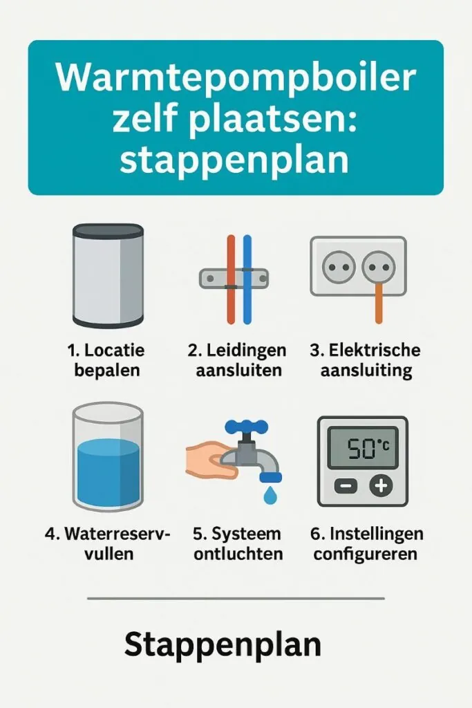 zelf waterleidingen aansluiten op warmtepompboiler
