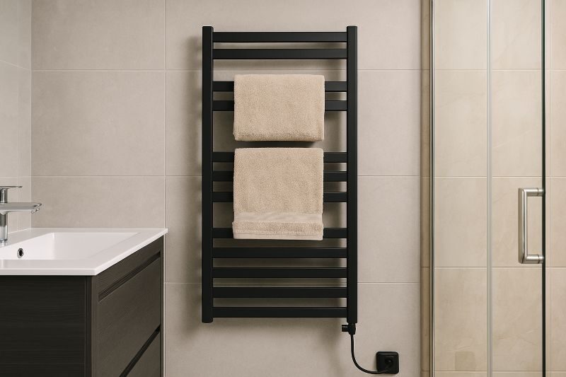 Elektrische handdoekradiator voor comfortabele warmte in de badkamer