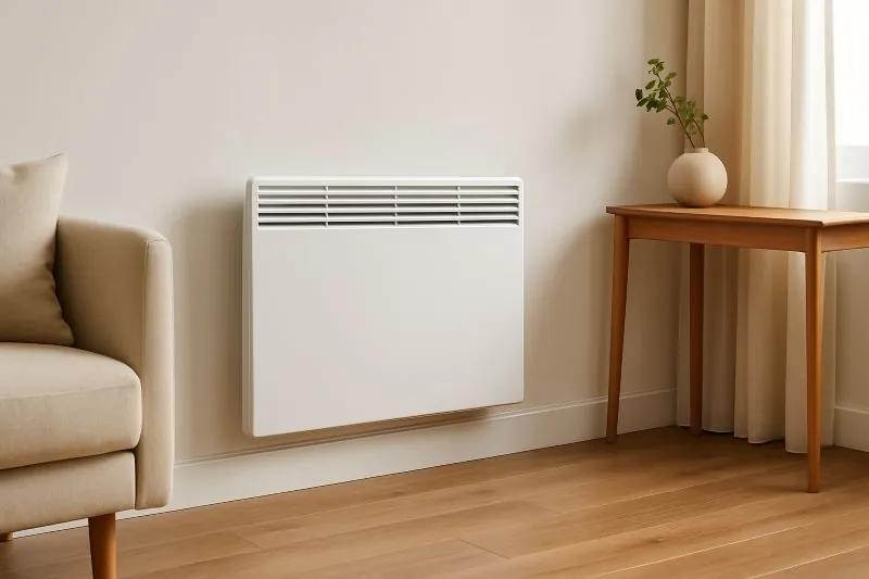 elektrische radiator in woonkamer vooar efficiënte en energiezuinige verwarming