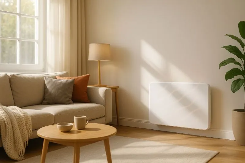 elektrische bijverwarming in een gezellige woonkamer met aangename warmte