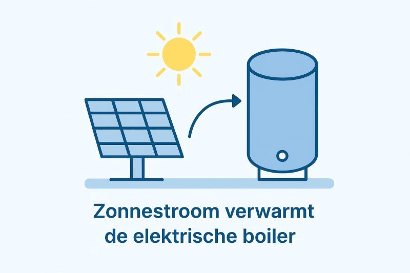 elektrische boiler op zonnestroom