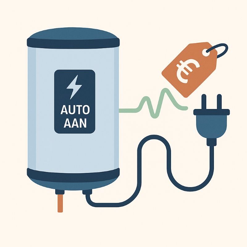 slimme boiler gekoppeld aan energiemanagementsysteem
