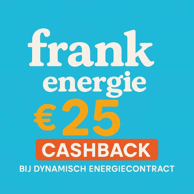 Actie 25 euro cashback via Frank Energie