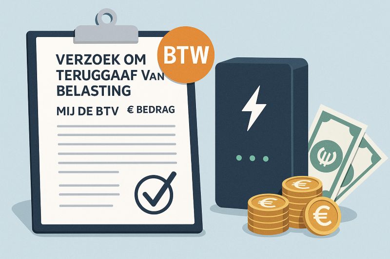 BTW teruggave bij aankoop van een thuisbatterij in 2025