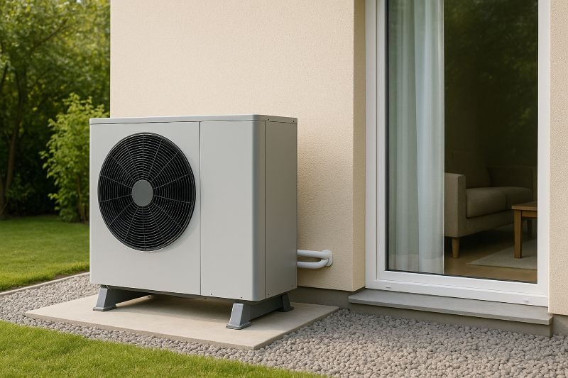 Warmtepomp voor energiezuinig verwarmen bij een moderne woning