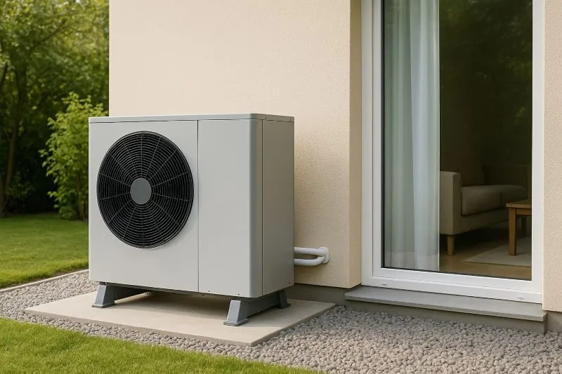 Warmtepomp voor energiezuinig verwarmen bij een moderne woning