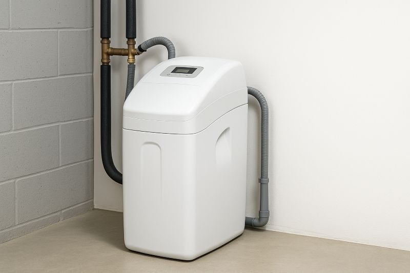 waterontharder installatie in meterkast voor zacht water en kalkvrij leidingwater